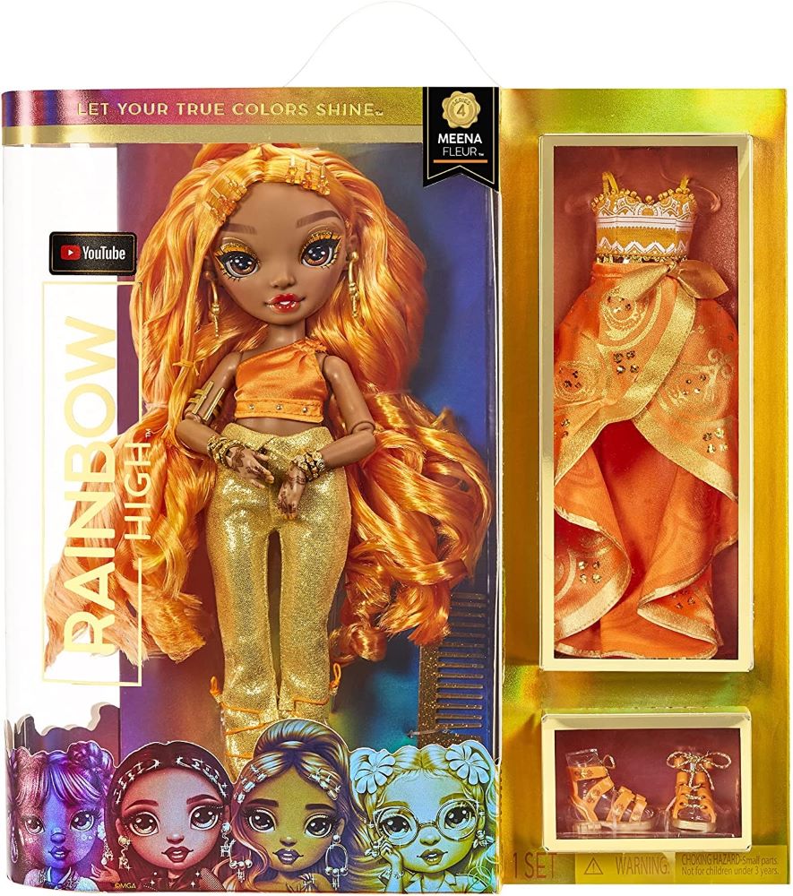 Meena Fleur - Rainbow High Fashion Doll-  (Saffron Gold) FuturArt Pozzuoli