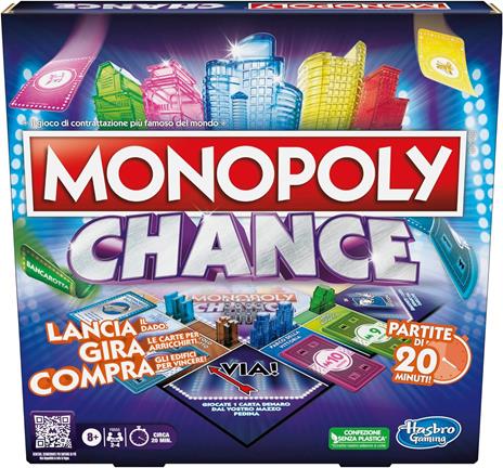 Monopoly Chance – Gioco da Tavolo Veloce (2-4 Giocatori)