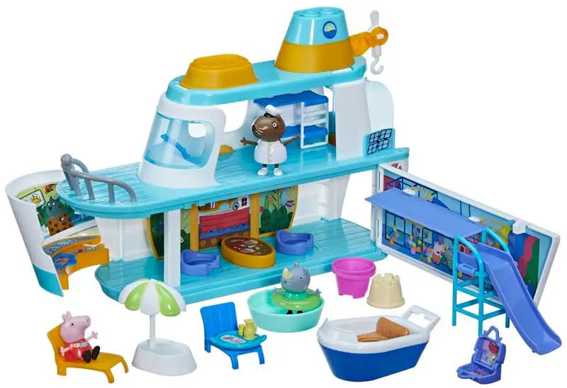 Nave da crociera Peppa Pig- Giocattolo Set 17 pezzi per Bambini Hasbro FuturArt Pozzuoli