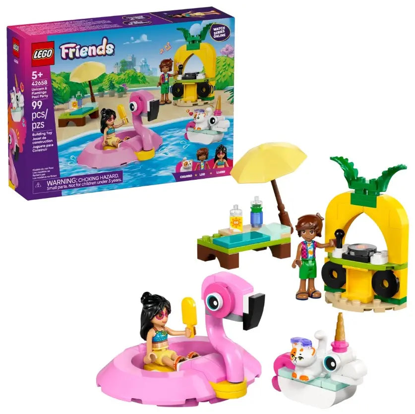 LEGO Friends – Pool Party con Unicorno e Fenicottero (Set da Costruzione) FuturArt Pozzuoli
